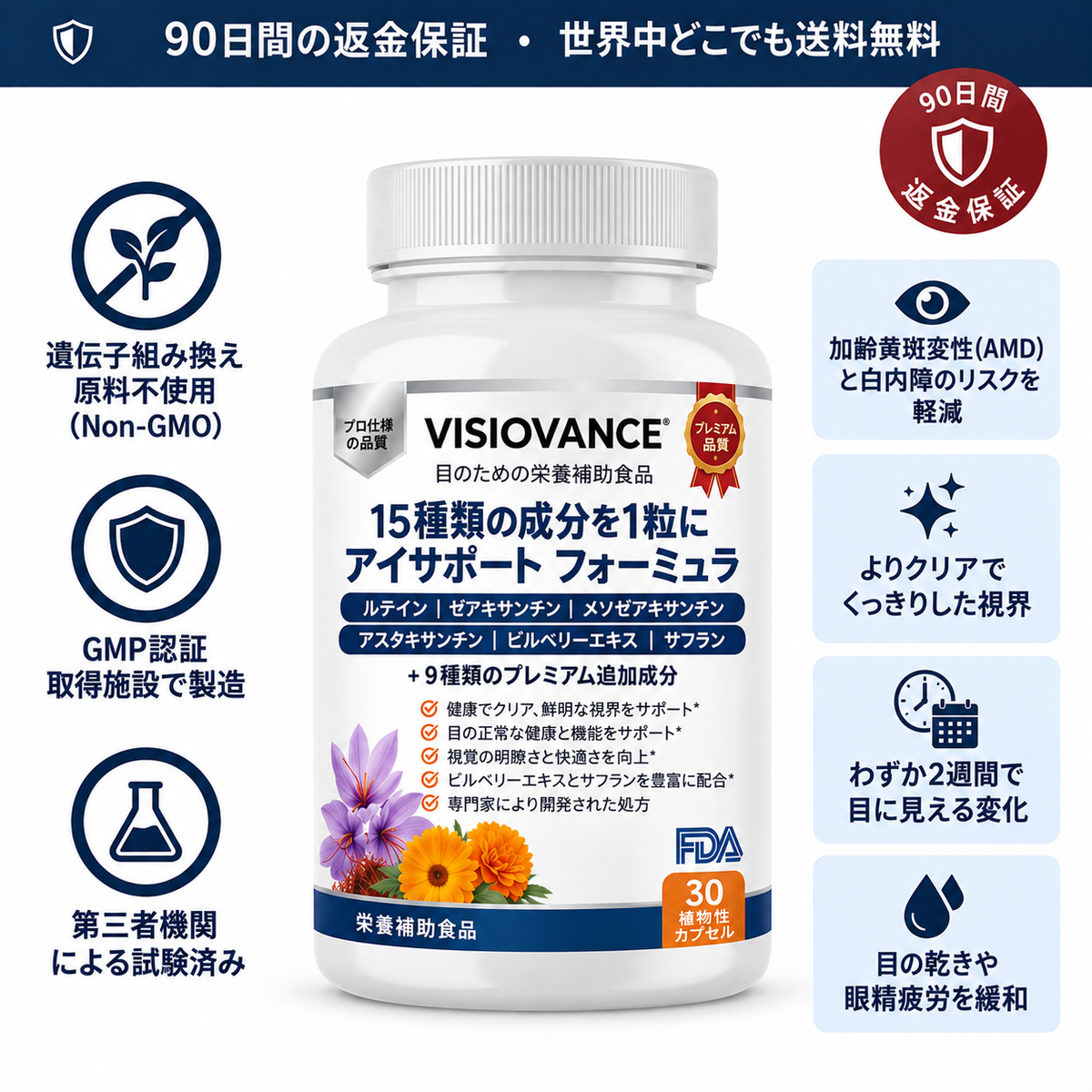 VisioVance 15-in-1 高機能アイケアフォーミュラ